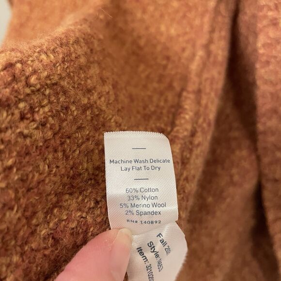 Marine Layer Ontario Cardigan Women’s Medium Rust Merino Wool Blend - Picture 6 of 8